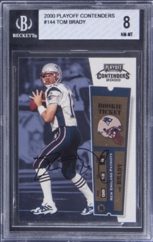 2000 Playoff Contenders #144 Tom Brady Signed Rookie Card – BGS NM-MT 8